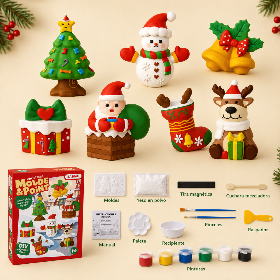 Molde Mania™ | Kit para Crear y Pintar Figuras de Yeso