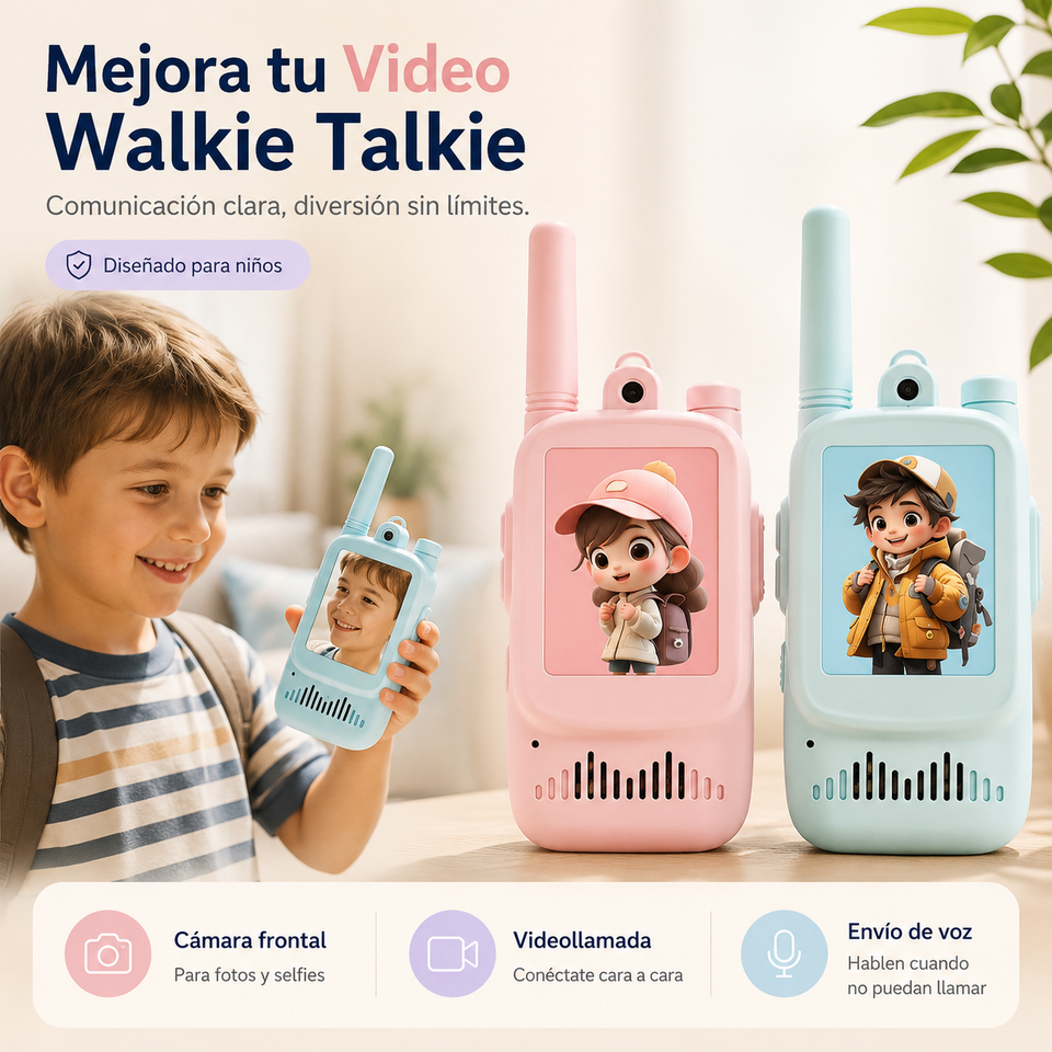 2 Walkie Talkie con Cámara™ | El primer celular seguro para niños