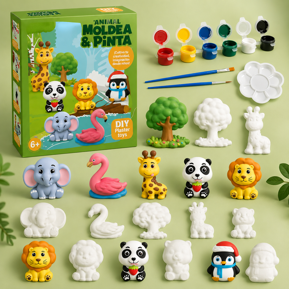 Molde Mania™ | Kit para Crear y Pintar Figuras de Yeso